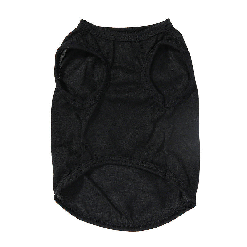 Black stain-resistant thin vest with glasses for cats