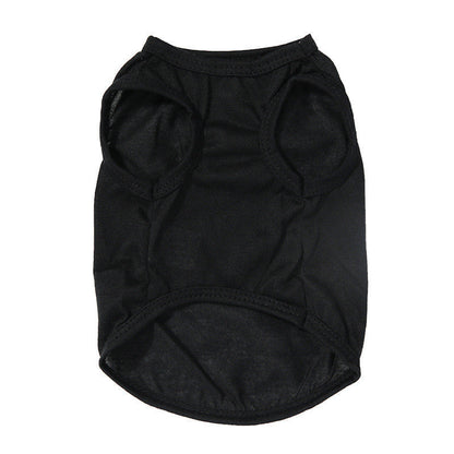 Black stain-resistant thin vest with glasses for cats