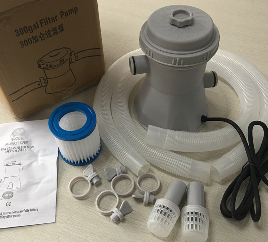 Swimming pool filter pump by My Store, compact black design for pool water filtration