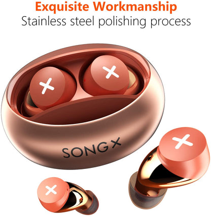True wireless noise cancelling Bluetooth earbuds with waterproof design and star loop detail
