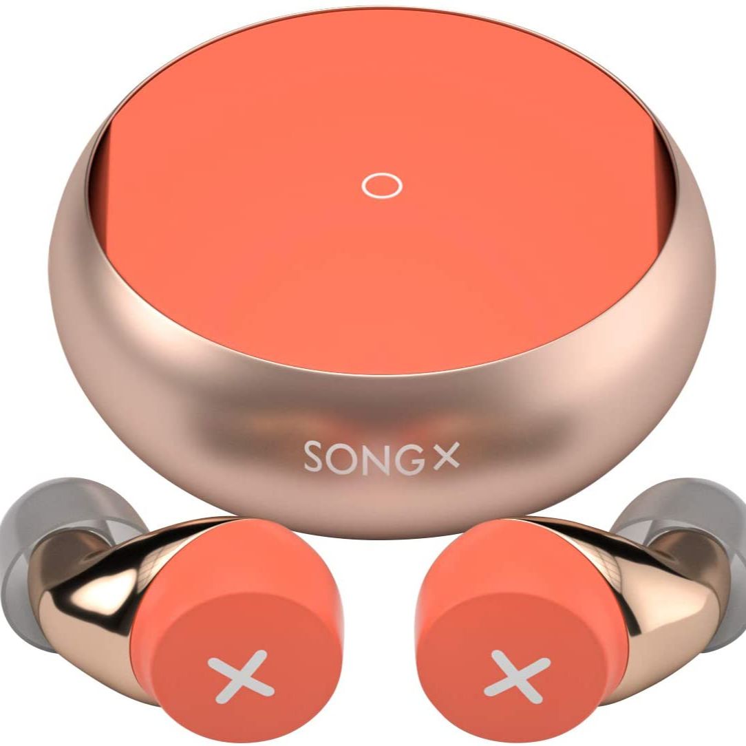 True wireless noise-cancelling Bluetooth earbuds with waterproof design and star loop detail