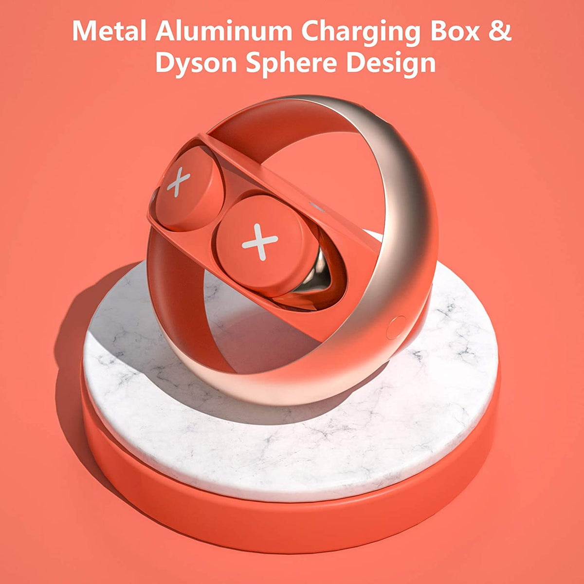 True wireless earbuds with noise cancelling, waterproof Bluetooth headphones and star loop design