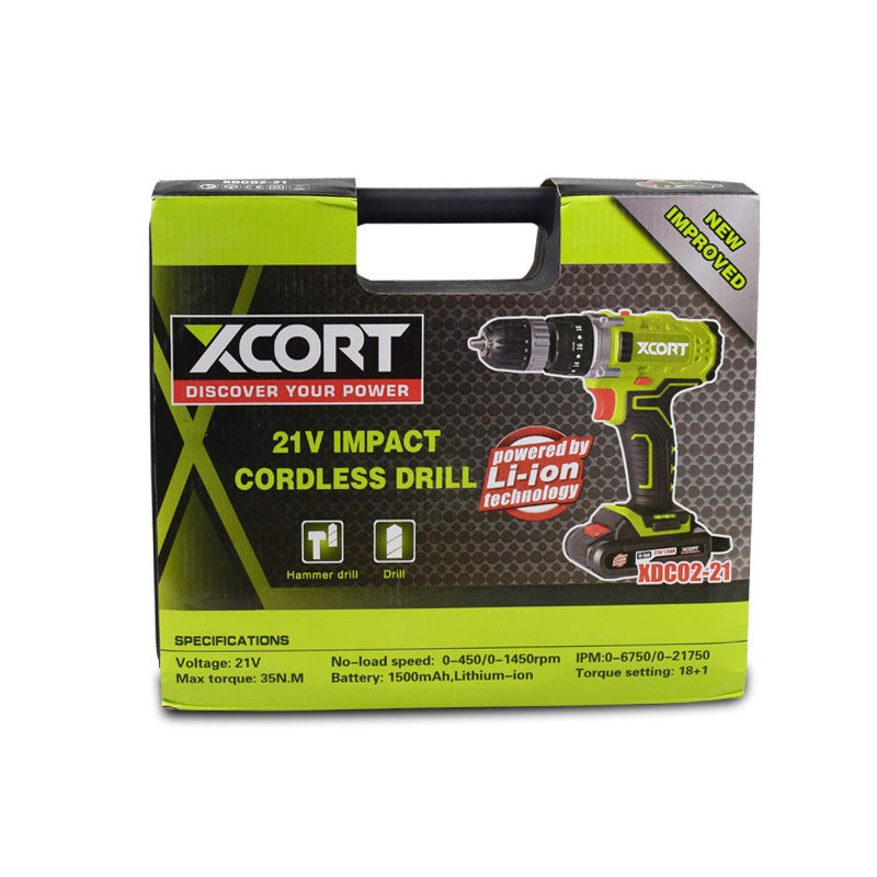 Cordless electric screwdriver with cordless impact screwdriver, My Store brand tools set