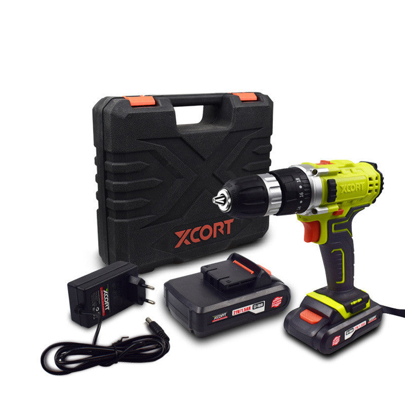 Cordless electric screwdriver with cordless impact screwdriver, compact power tool set by My Store