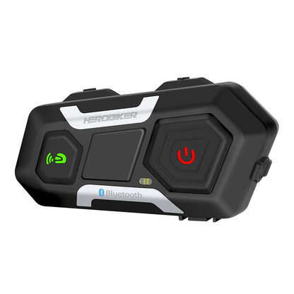HEROBIKER motorcycle intercom helmet headset with waterproof speakers and wireless 1200m communication setup