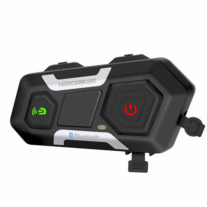 HEROBIKER motorcycle intercom helmet headset with waterproof speakers and wireless 1200m intercom system