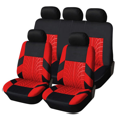 General Motors seat cover shown in close-up, featuring durable automotive upholstery material and fitted design