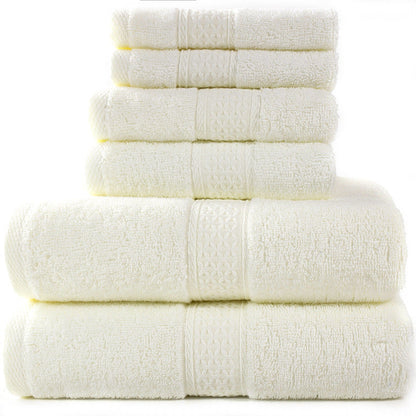 Cotton absorbent towel set, available in 3-piece and 6-piece options