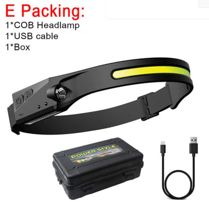 Induction light night running light multifunctional fishing light in compact wearable design