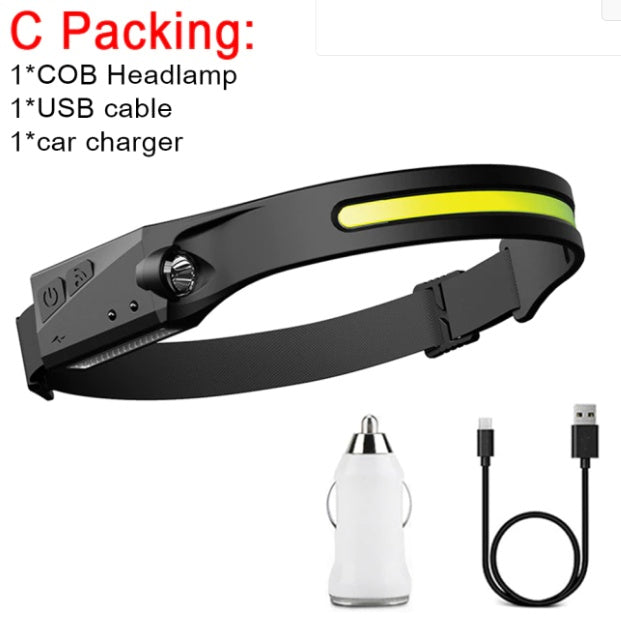 Induction light night running light, multifunctional fishing light by My Store, compact wearable design
