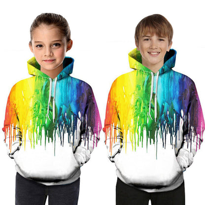 Digital printed children's hooded sweater for kids in a colorful design