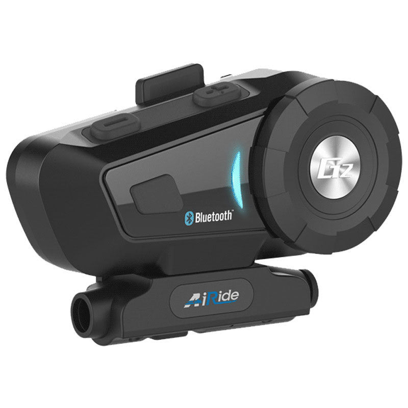 Multifunctional motorcycle Bluetooth intercom headset with compact black design