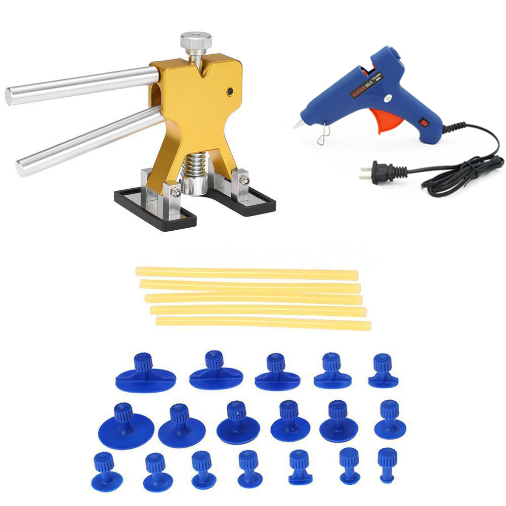 Car dent repair puller tool for removing dents from vehicle body panels