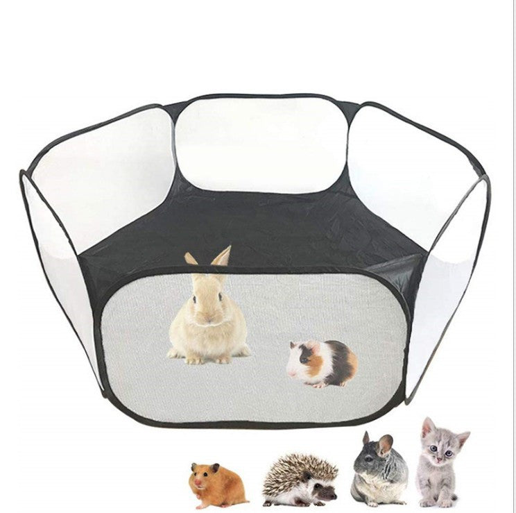 Portable small animal playpen folding exercise pet cage tent for indoor and outdoor use