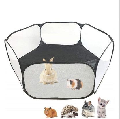 Portable small animal playpen folding exercise pet cage tent for indoor and outdoor use