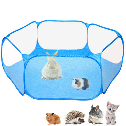 Portable small animal playpen folding exercise pet cage tent for indoor and outdoor use