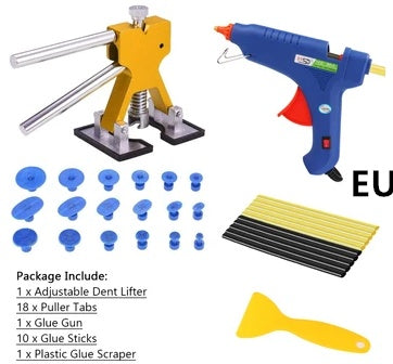 Car dent repair puller tool for removing dents from vehicle body panels