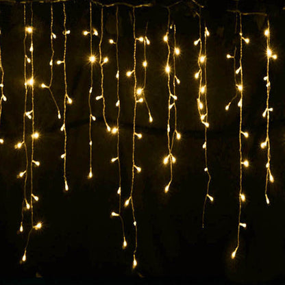 LED starry icicle light string with cascading lights for indoor or outdoor decoration