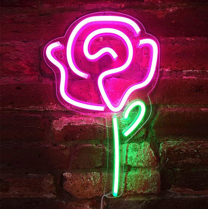 LED transparent backboard neon light, special-shaped wall hanging decorative light viewed from front