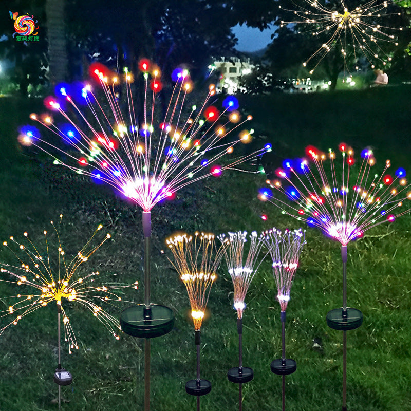 Firework Lights Christmas outdoor LED holiday sky starry lights, glowing decorative strands