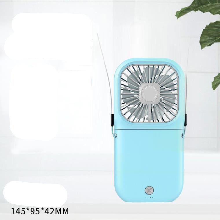 Cute portable mini fan for students and camping, compact handheld design in white and pink