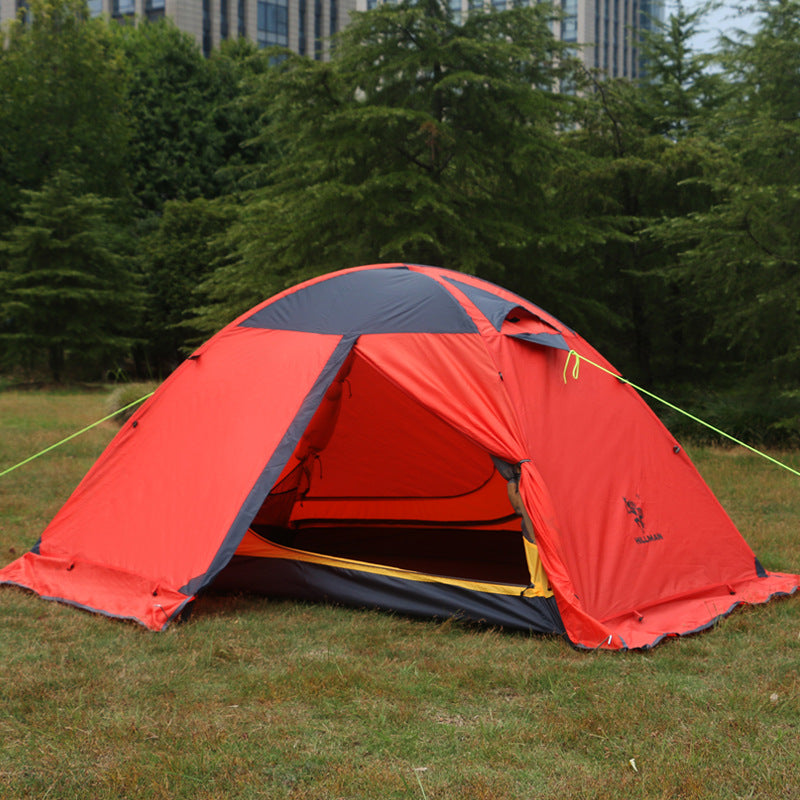 Outdoor camping double-layer aluminum pole tent by My Store, showing spacious shelter design and aluminum frame