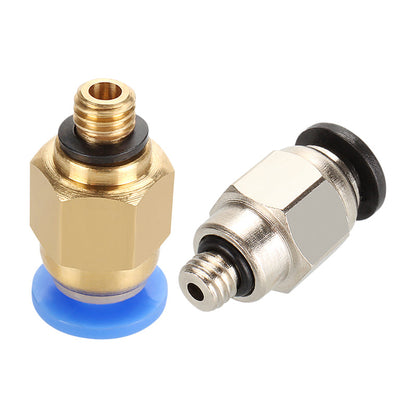 PC4-M5 pneumatic quick plug connector with threaded fitting and blue release ring