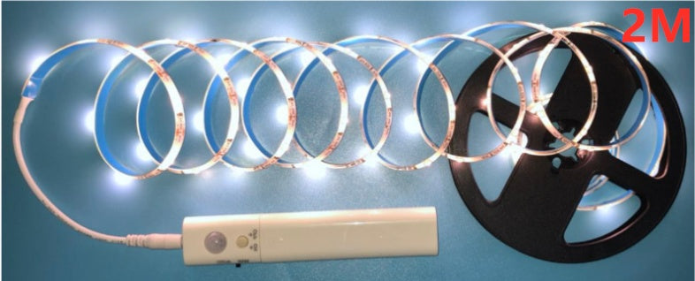LED intelligent human body induction bed lamp belt by My Store with motion sensor lighting along the bed frame