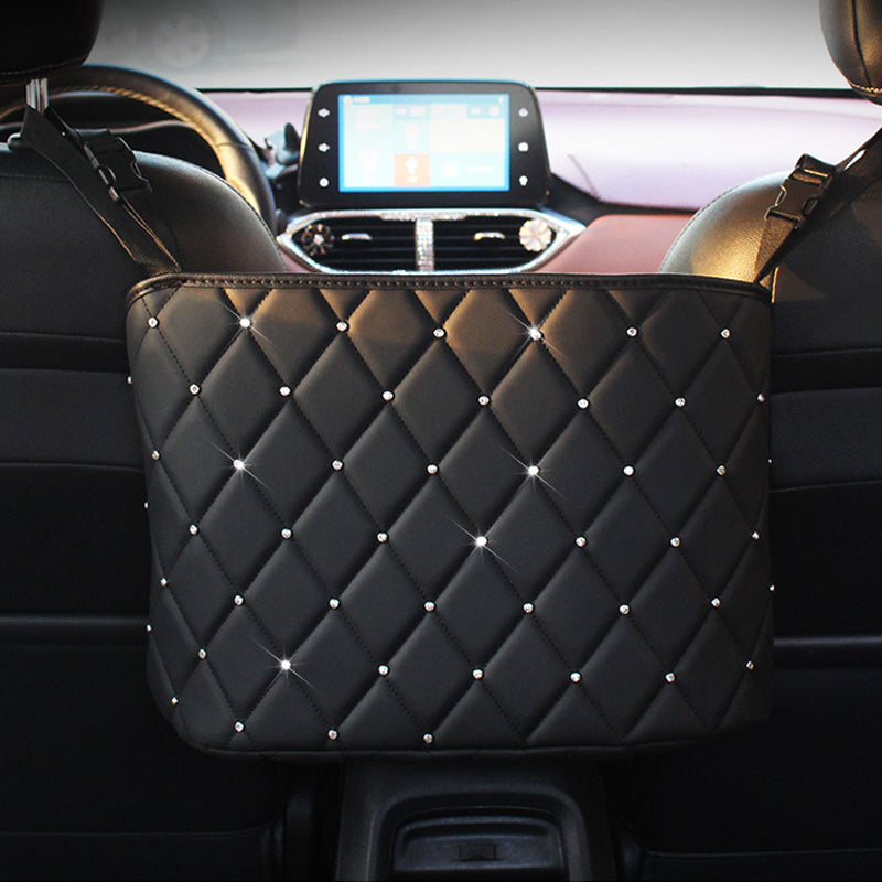 Car handbag holder storage bag, car seat organizer for tidy auto interior and middle console storage