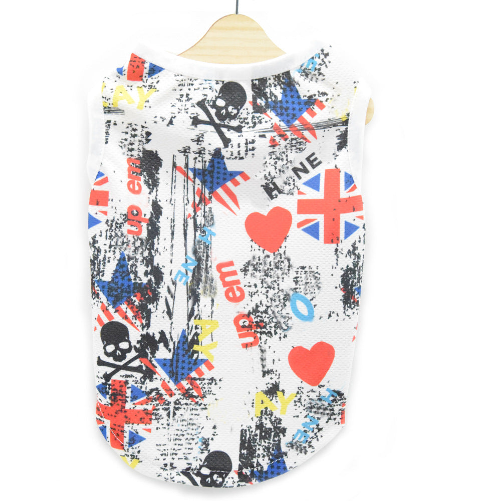 Trendy punk street dog clothes, black edgy canine outfit with studded details