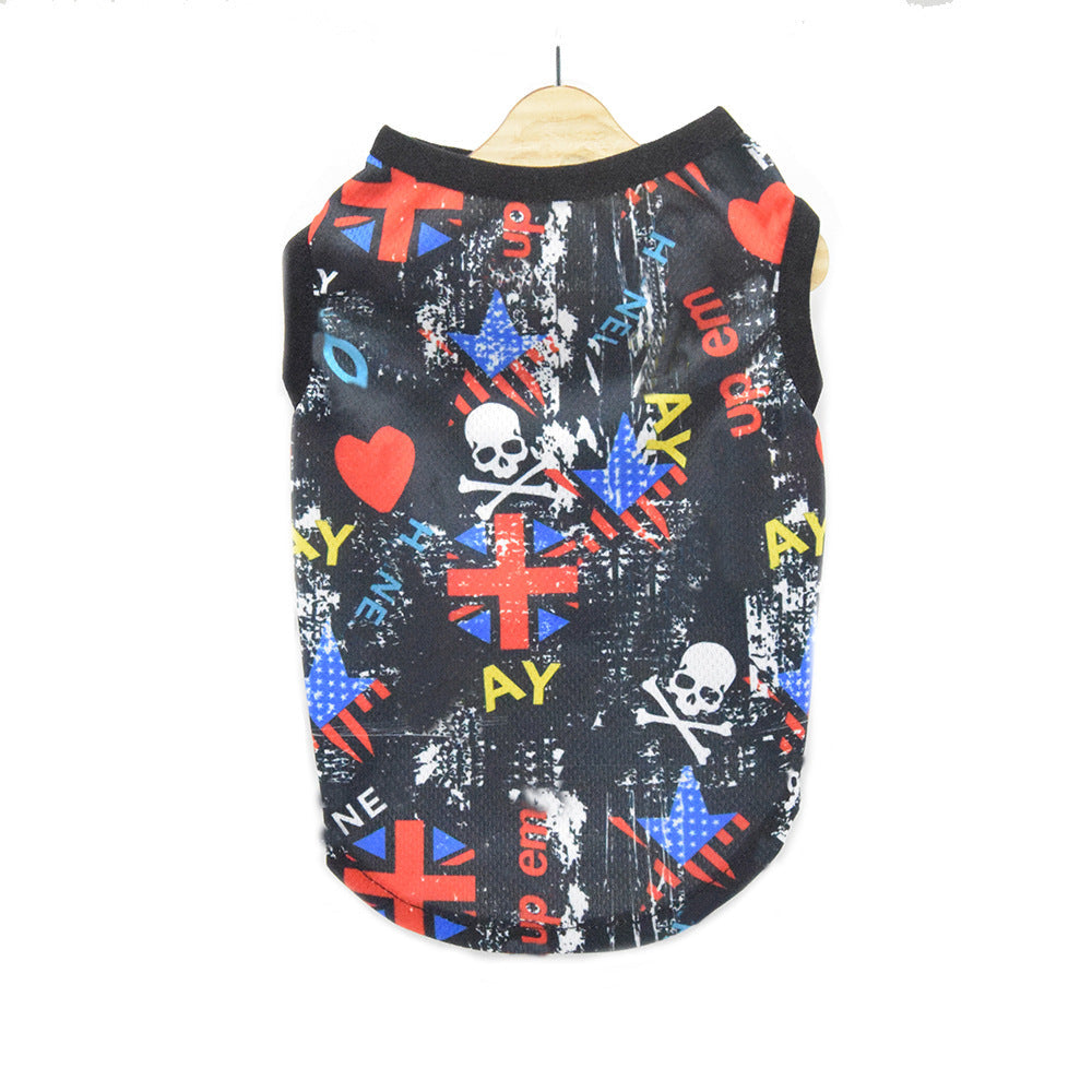 Trendy punk street dog clothes for stylish pets, featuring an edgy urban design