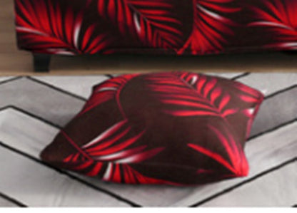 Printed sofa cushion cover in a patterned fabric