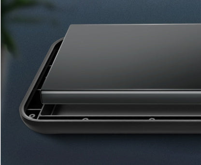 Ultra-thin TPU soft bag wireless back clip battery pack in black, rear view