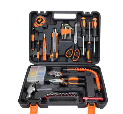 Household hardware tool set and car repair tool box with assorted hand tools