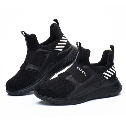 Steel toe cap labor insurance shoes, summer breathable casual safety shoes with lightweight smash and stab resistance