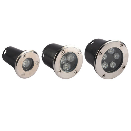 1W RGB LED underground lawn light, waterproof outdoor garden and villa ground light with recessed design