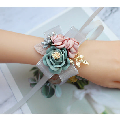 Korean wedding simulation corsage cloth for bride's wrist in elegant decorative design