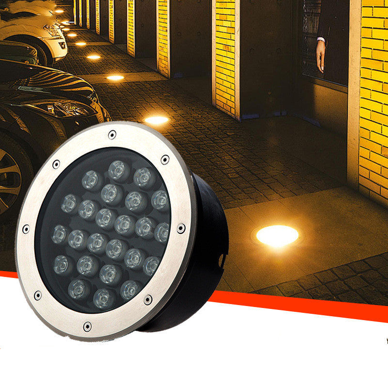 1W RGB LED underground lawn light, waterproof outdoor garden light for villas and landscaping