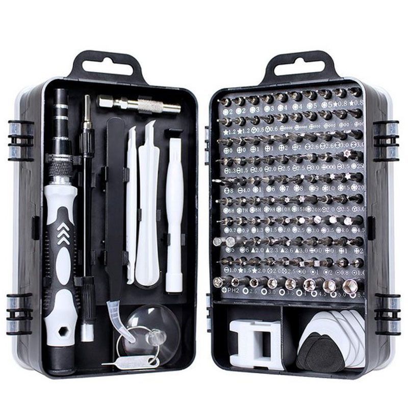 135-in-1 mobile phone disassembly and watch repair screwdriver tool set with precision bits and handles