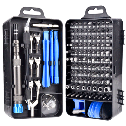 135-in-1 mobile phone disassembly and watch repair screwdriver tool set with precision bits and handles