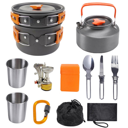 Portable outdoor camping cooker kettle for campsite cooking, compact design by My Store