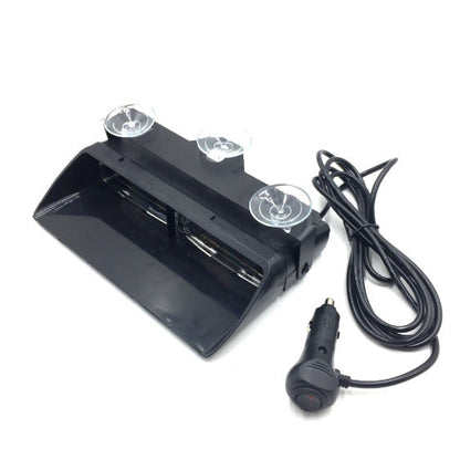 Multi-color 16LED strobe warning light with suction cup mount