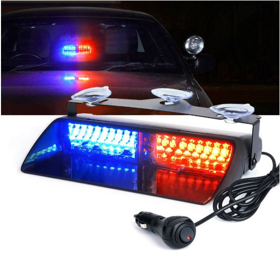 Multi-color LED strobe warning light with suction cup mount
