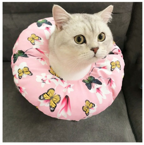 Waterproof pet sterilization headgear designed to prevent biting, licking, and scratching