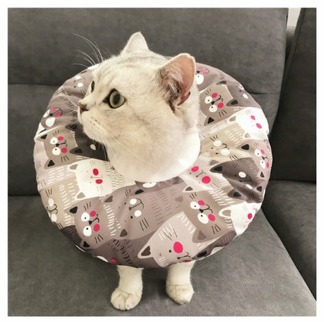 Waterproof pet sterilization headgear for bite, lick, and scratch protection