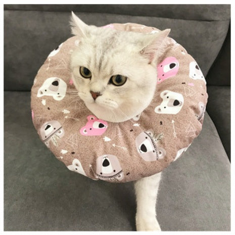 Waterproof pet sterilization headgear designed to prevent biting, licking, and scratching