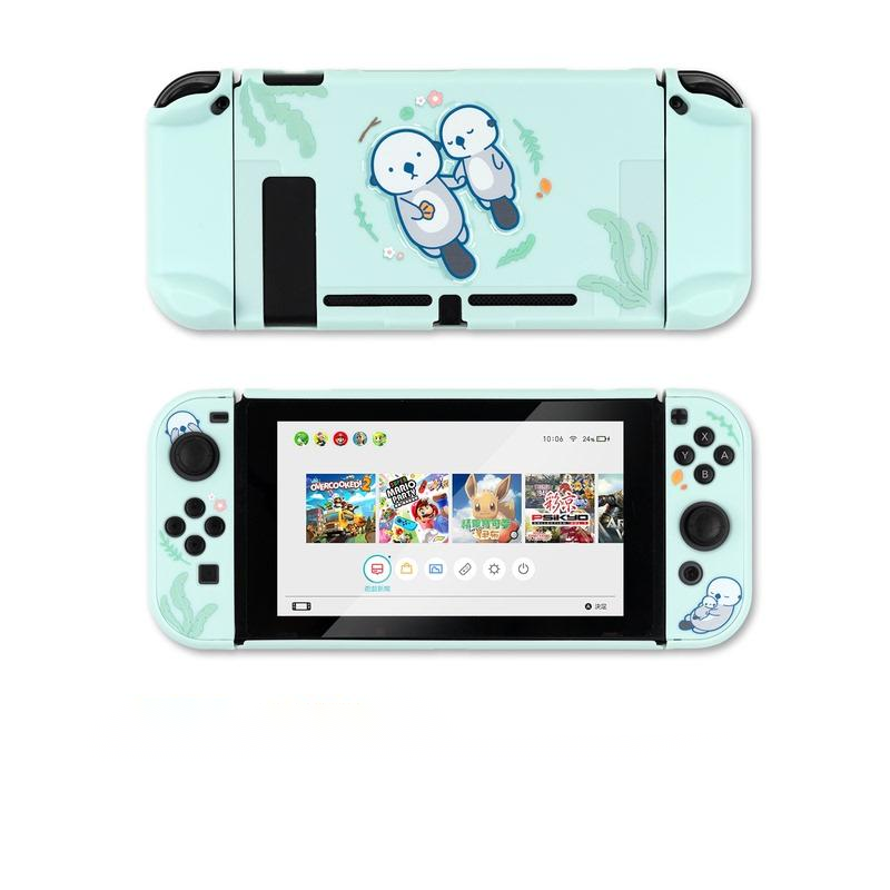 Sea otter protective PC hard cover shell and grip housing for Nintendo Switch Lite controller case