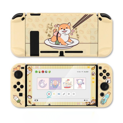 Sea otter protective hard shell case for Nintendo Switch Lite controller, with back grip housing