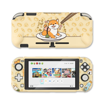 Sea otter protective PC hard shell back grip housing case for Nintendo Switch Lite controller, blue and white design