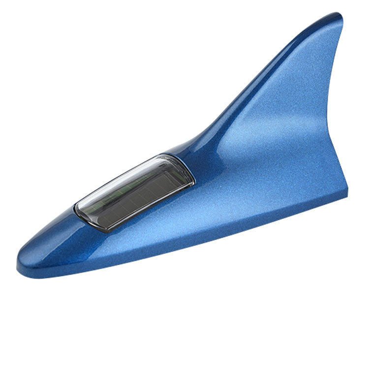 Car solar shark fin anti-collision light with compact aerodynamic fin design for vehicle exterior safety visibility
